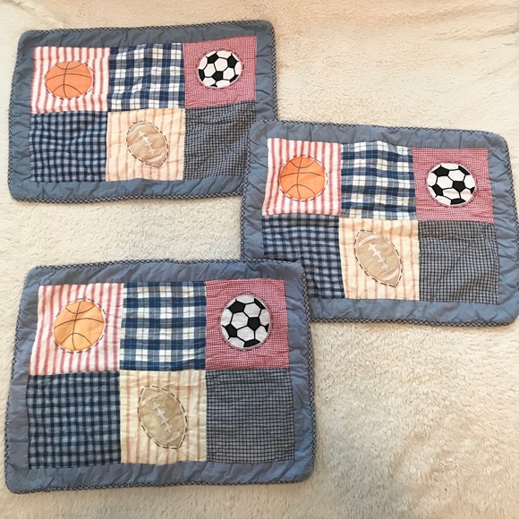 Kids Line Bundle of 3 Sports Pillow Shams - Picture 1 of 6